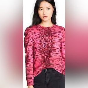 Pam & Gela Vibrant Pink Zebra Blouse